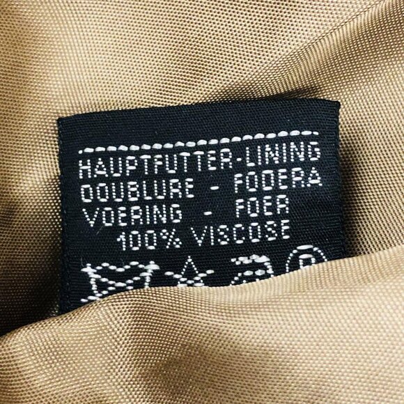 Vintage Burberry Women's Size XL / 44 Tan Brown Wool Long Coat AUTHENTICATED - Picture 7 of 9